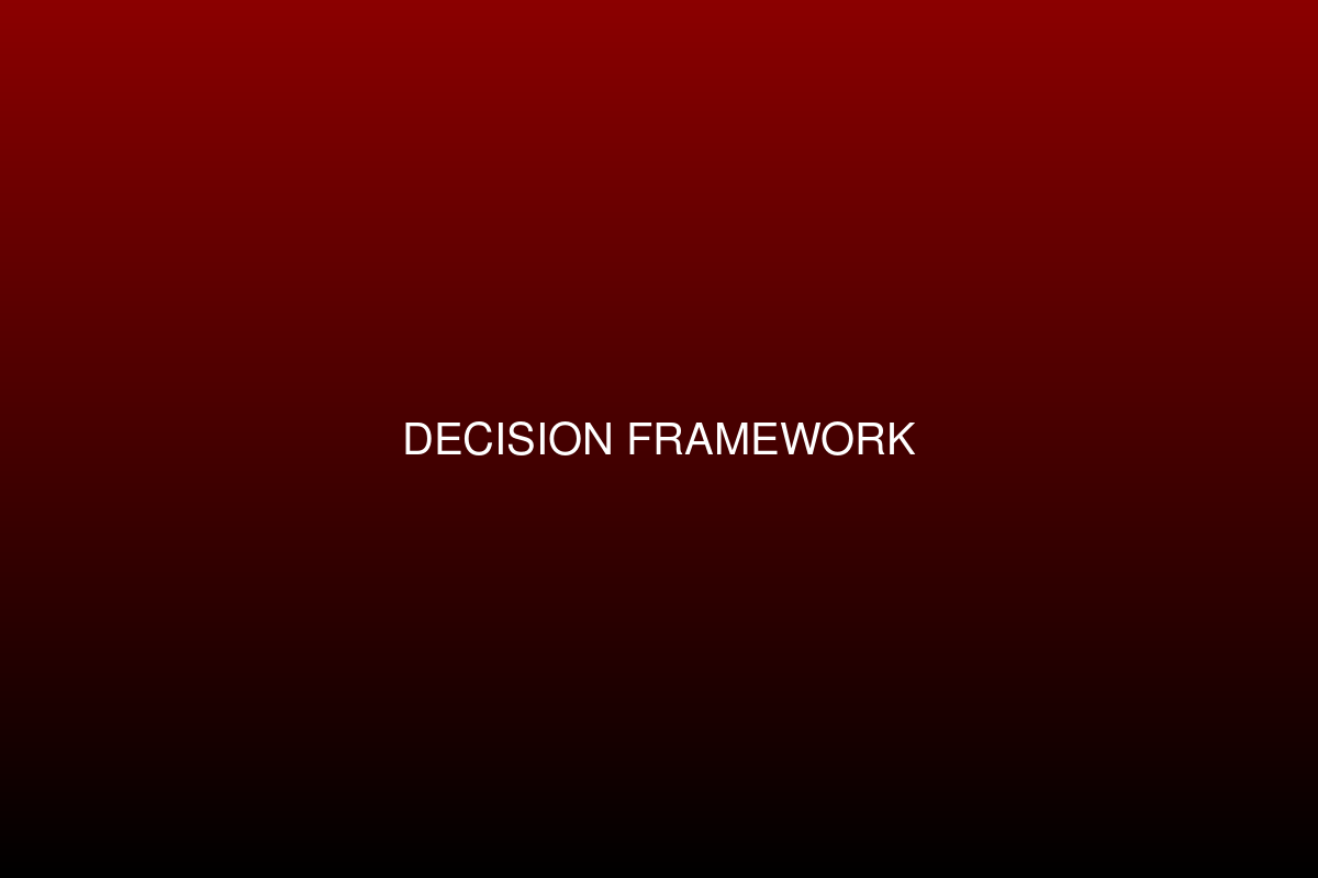 Decision-making framework illustration